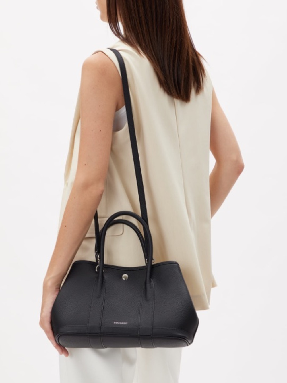 Bolvaint “The Coralie Tote” Matte Midnight Black Top Grain Pebbled Leather - Picture 4 of 8
